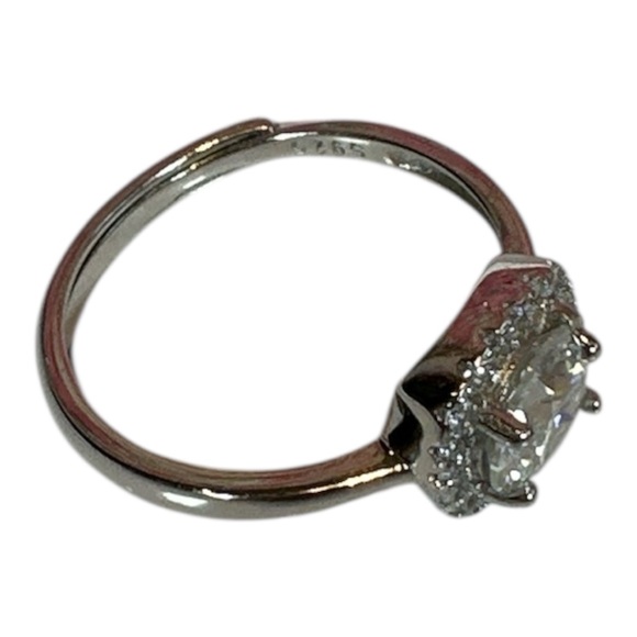 Moissanite 1.0 CT Halo Ring in Sterling Silver GRA CERTIFIED NWT - Picture 7 of 13